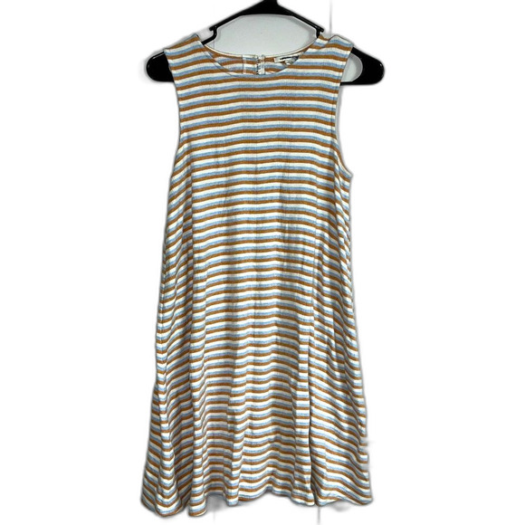 American Eagle Open Back Swing Tank T-Shirt Sleeveless Striped Dress Size Small - Picture 1 of 8